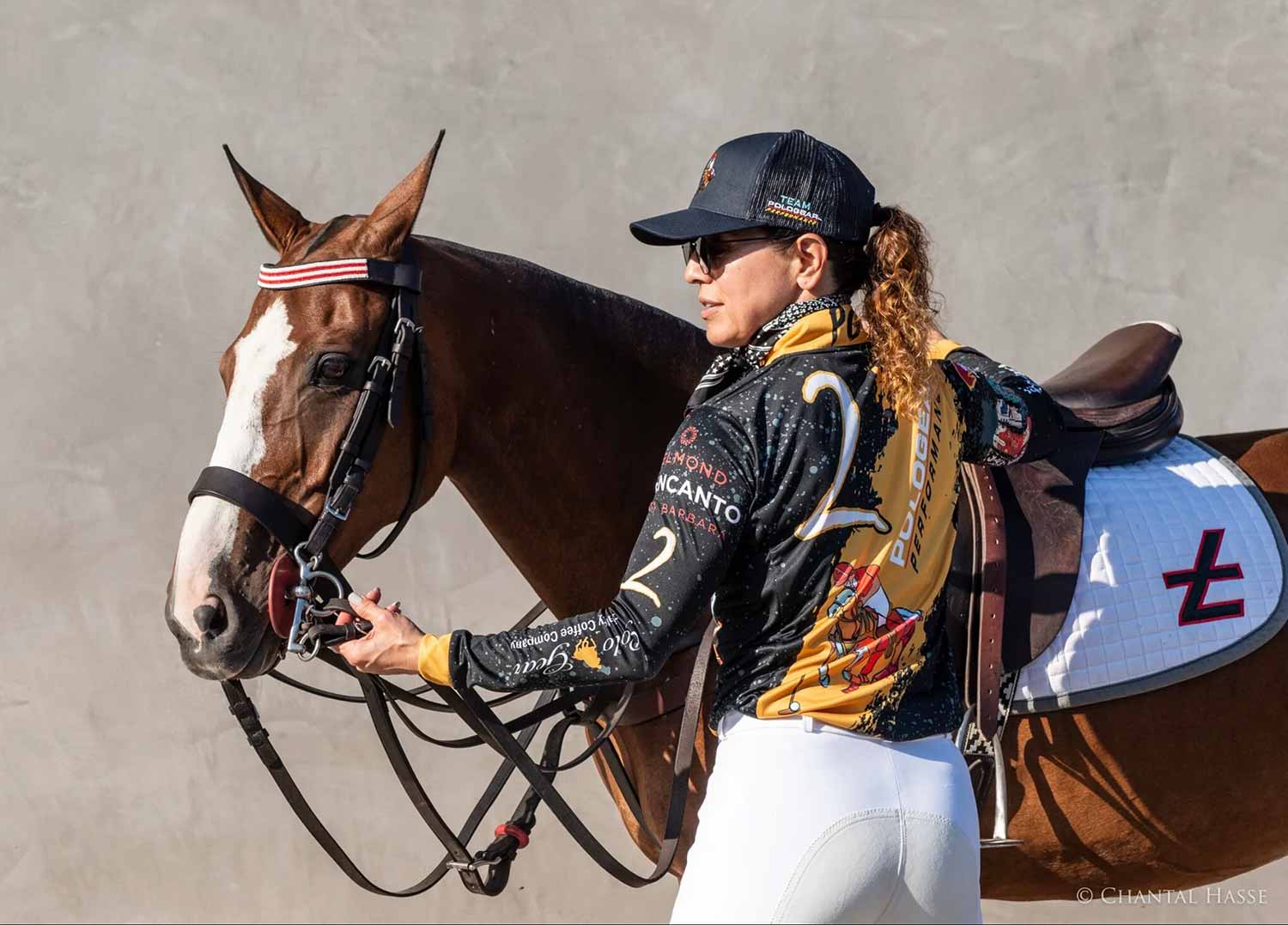 Ladies Polo Clothing - Woman with horse