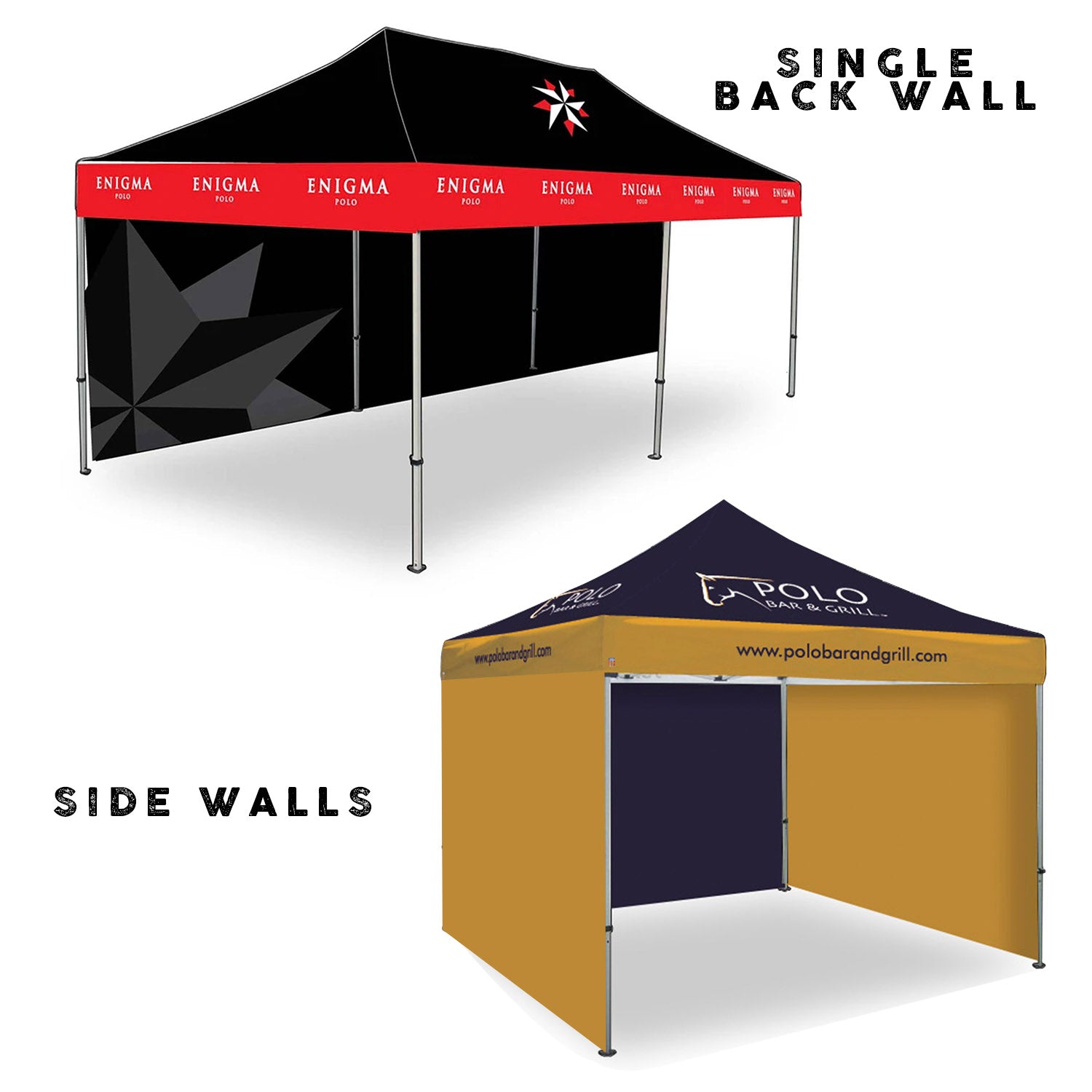 POLO TENT Backwall Single Side