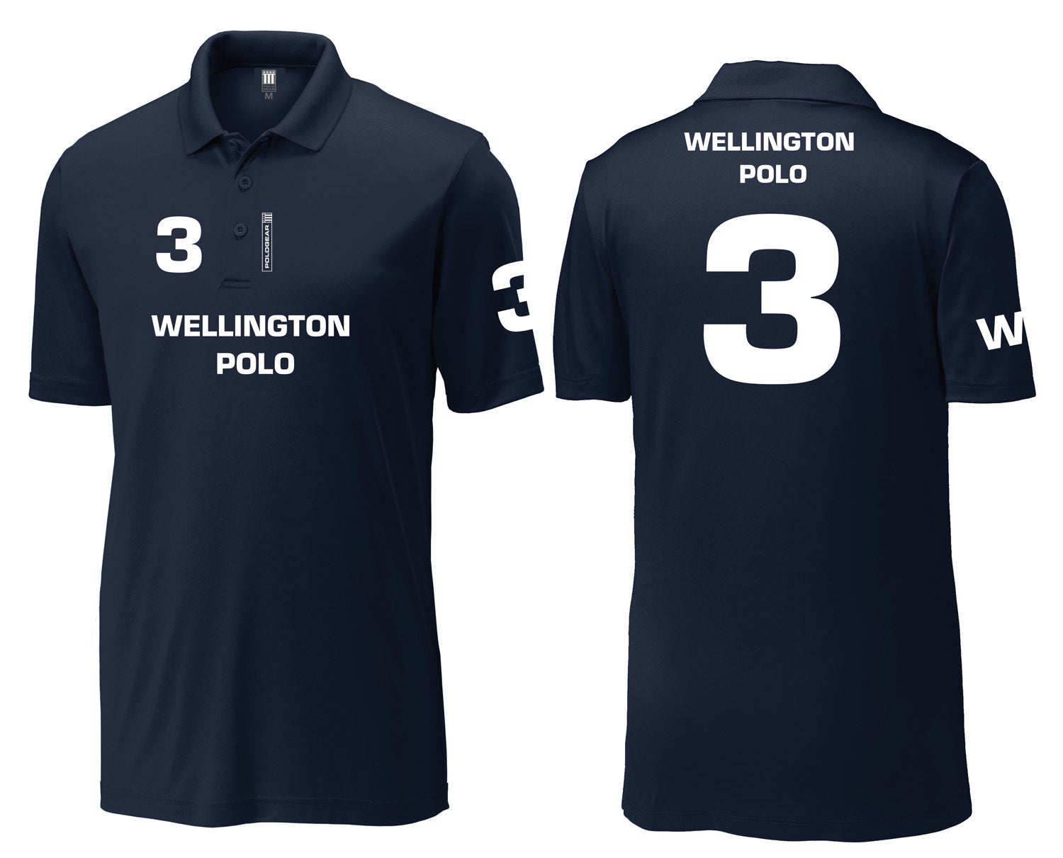 Polo Team Jersey - Custom One Color Name and Number