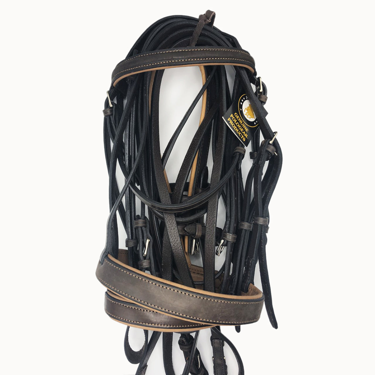 Polo Bridle Complete Set-Argentine Premier Leather with Padded Breast Plate