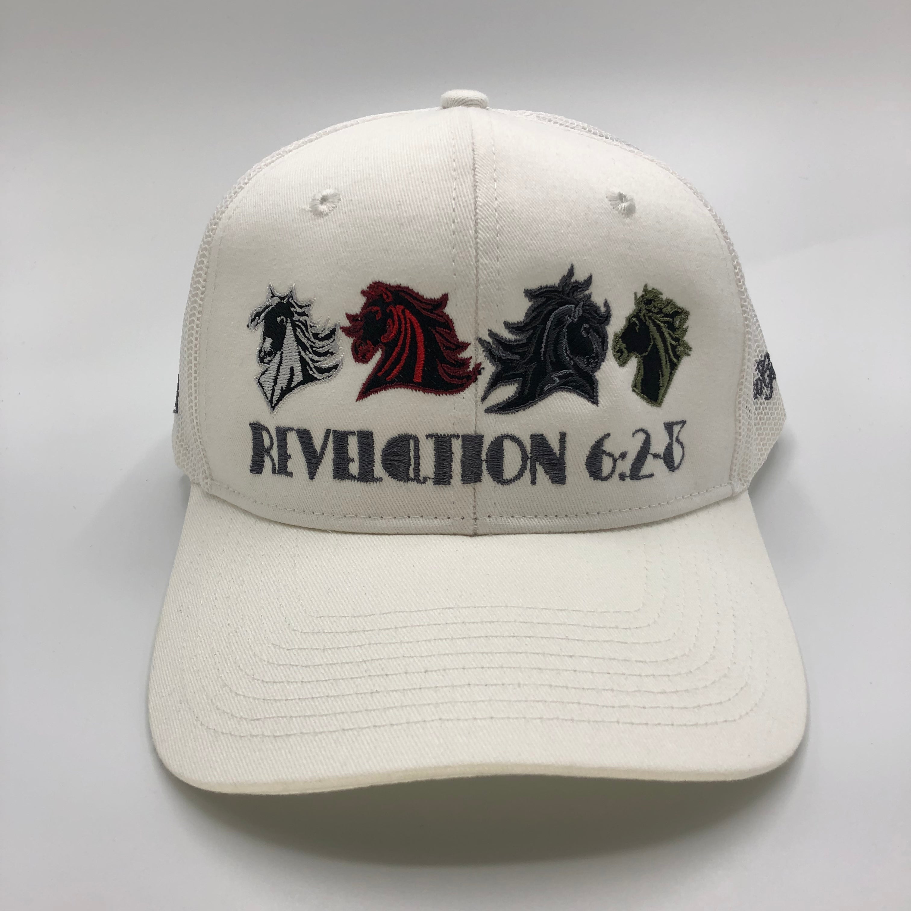 Cap-4 Horseman Trucker 4 Horses-White